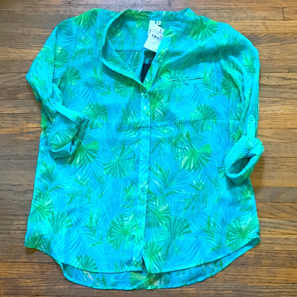 Sheer top or beach coverup